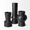Laforge Black Ceramic Vase, by Mercana, 5.51" length x 5.51" width x 9.45" height thumbnail 6