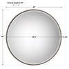 Stefania Beaded Round Mirror, by Uttermost, 40" width x 40" height x 3.25" depth thumbnail 3