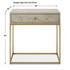 Pembrook Light Washed Side Table, Side & End Table by Uttermost, 25" width x 25" height x 18" depth thumbnail 3