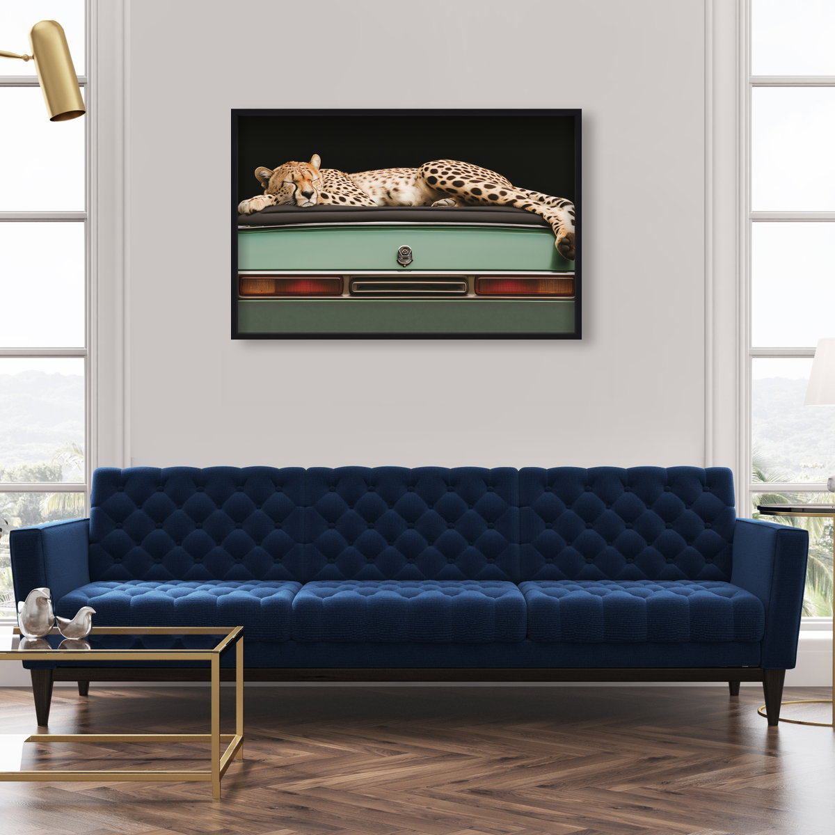 Sleepy Cadi Cheetah (No Embellishment), Art by Oliver Gal,  45x30 View 3