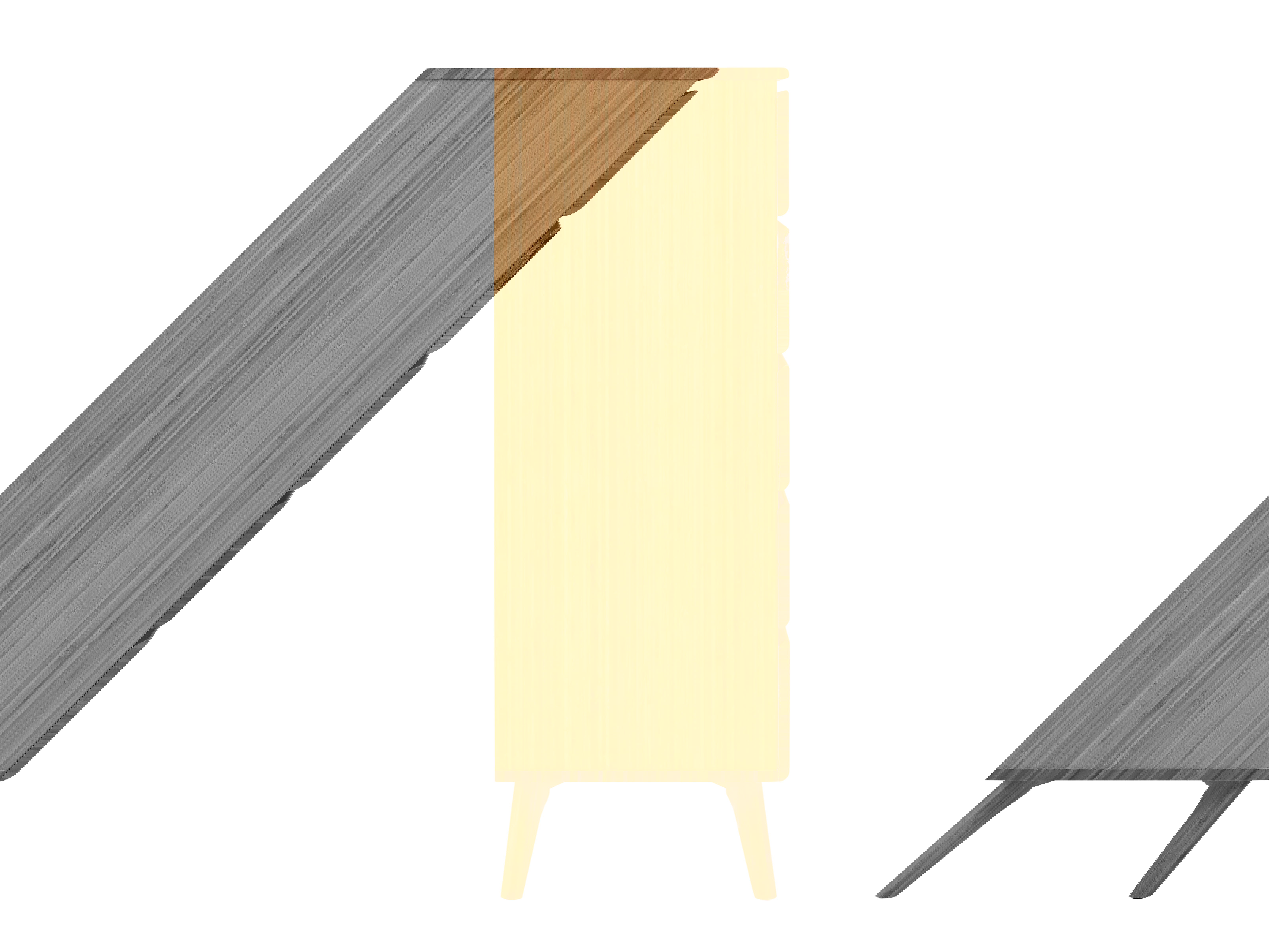 Azara Five Drawer High Chest, Caramelized, Dresser by Greenington, 19" length x 32" width x 53" height View 8