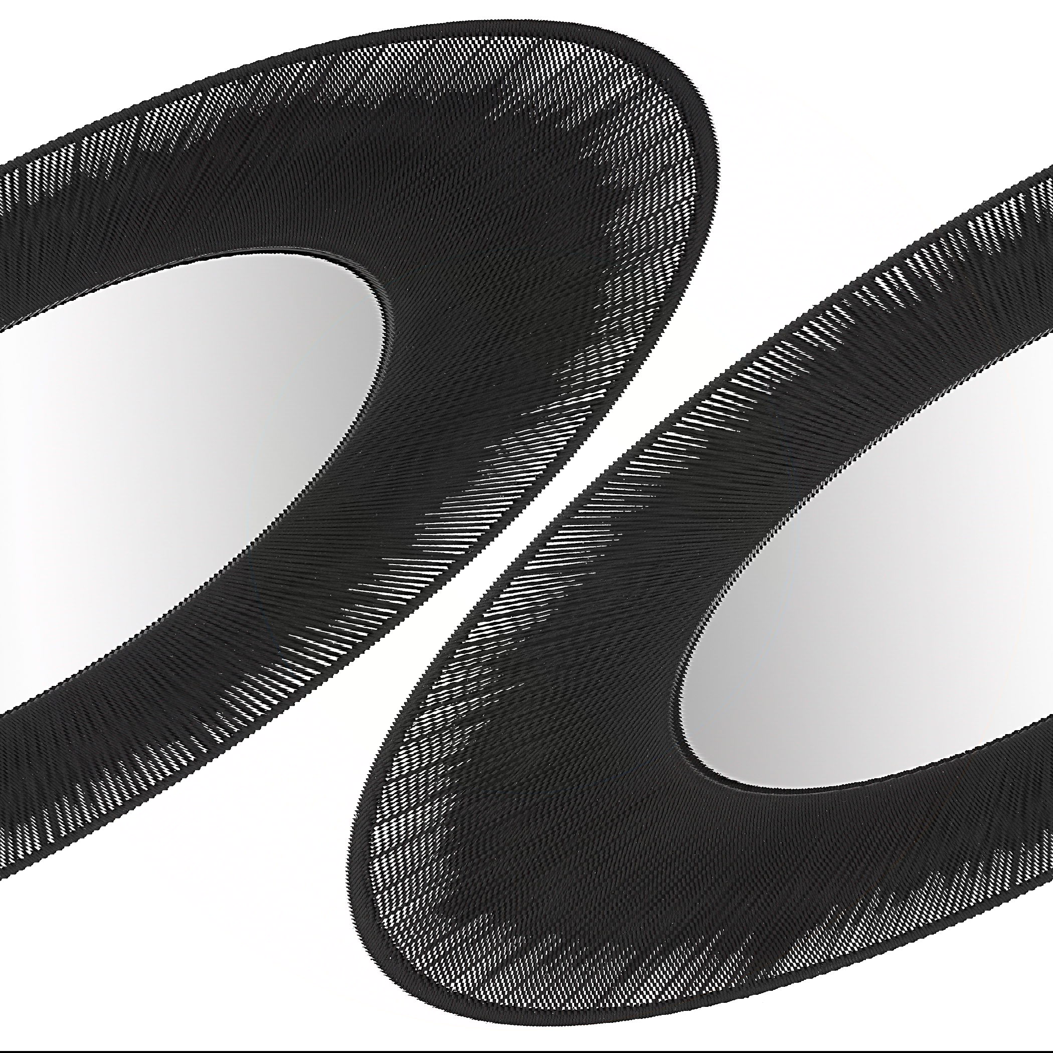 Sailor's Knot Black Round Mirror, by Uttermost, 51.25" width x 51.25" height x 2.5" depth View 1