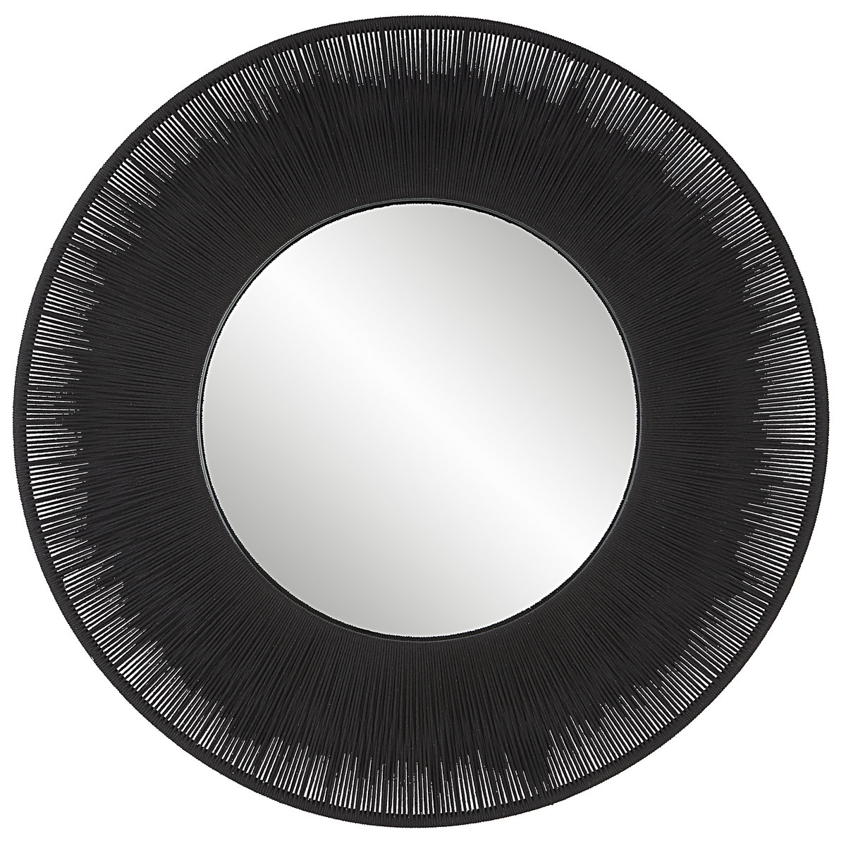 Sailor's Knot Black Round Mirror, by Uttermost, 51.25" width x 51.25" height x 2.5" depth View 1