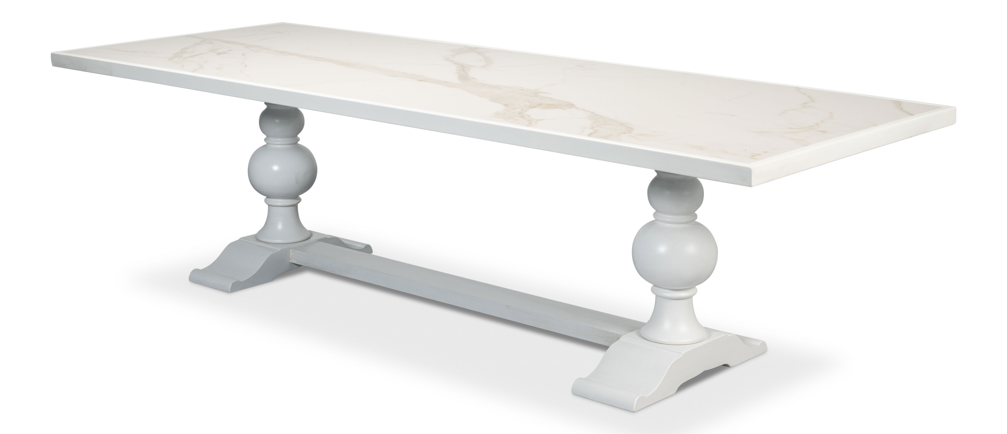 Rectangular Dining Table,Cortina White, by Sarreid, 108" length x 40" width x 30" height View 9