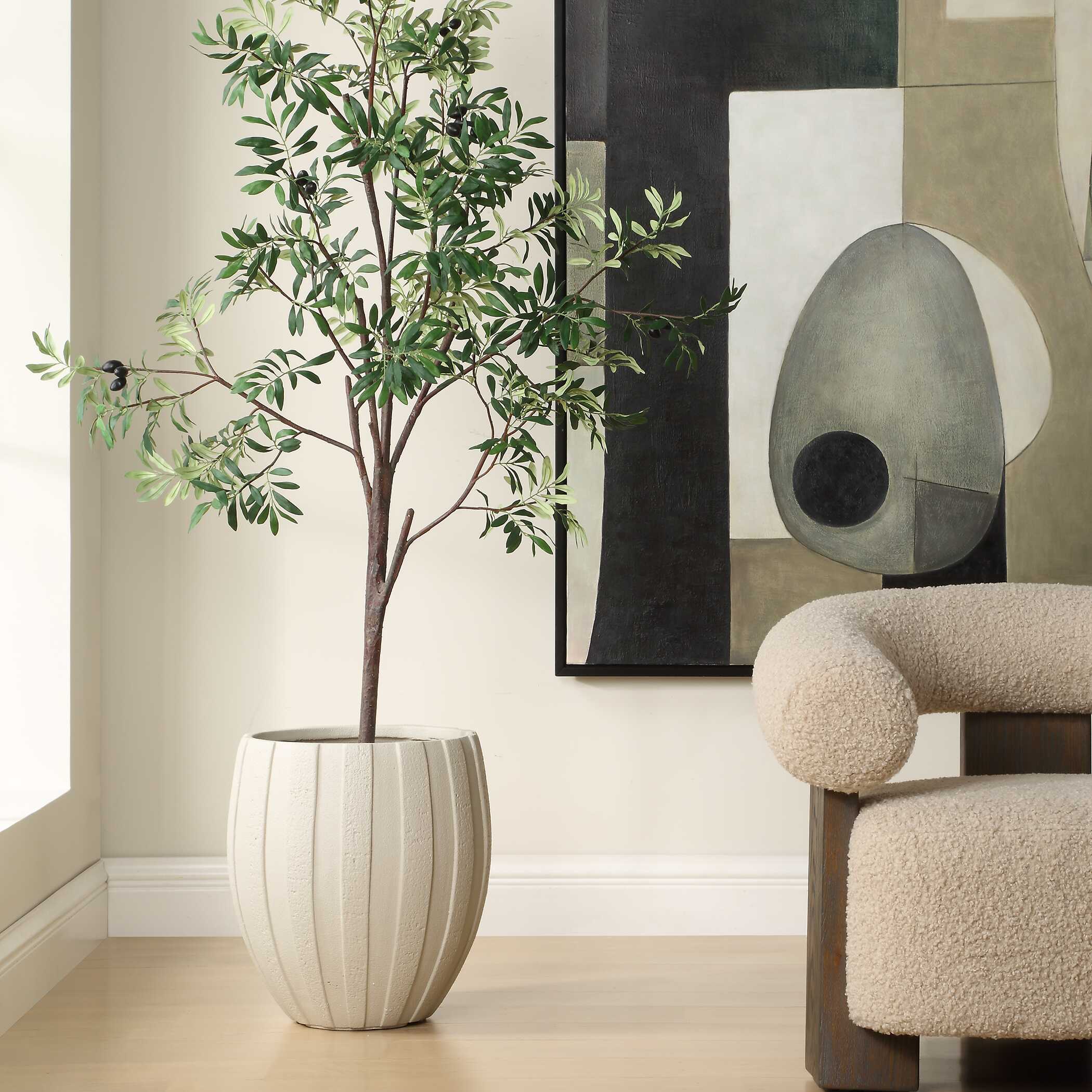 Ridgehaven Textured Outdoor Planter, Decorative by Uttermost, 16.75" width x 17.87" height x 16.75" depth View 3