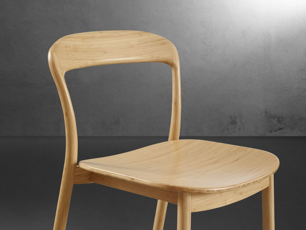 Hanna Dining Chair Bamboo Seat, Wheat (Set of 2), by Greenington, 18" length x 21.5" width x 30.75" height View 9