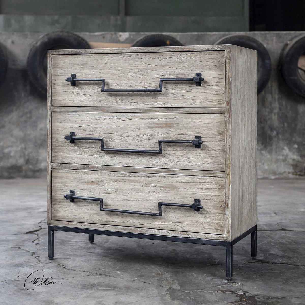 Jory Aged Ivory Accent Chest, Cabinets & Chest by Uttermost, 30" width x 32.5" height x 14" depth View 9