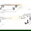 Wilks Dining Table White, by Moe's Home, 118" width x 30" height x 39" depth thumbnail 5