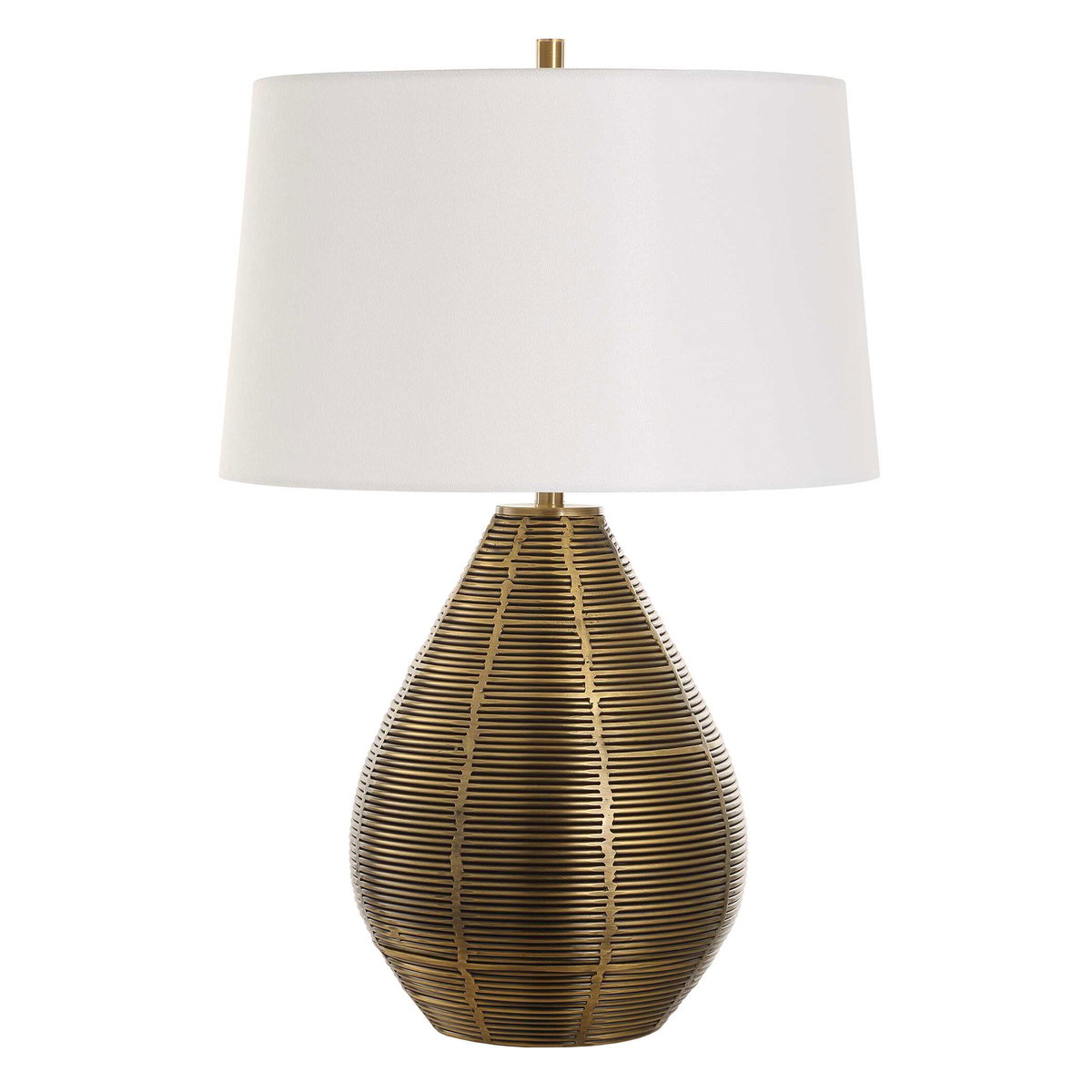 Knowles Brass Table Lamp, by Uttermost, 17" width x 25" height x 17" depth View 5