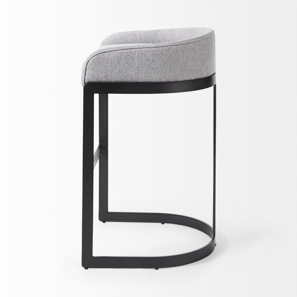 Hollyfield Low Back 32.7in Seat Counter Stool | II Gray Fabric with Bar, Counter & Bar Stool by Mercana, 20.5" length x 19.7" width x 32.7" height View 4