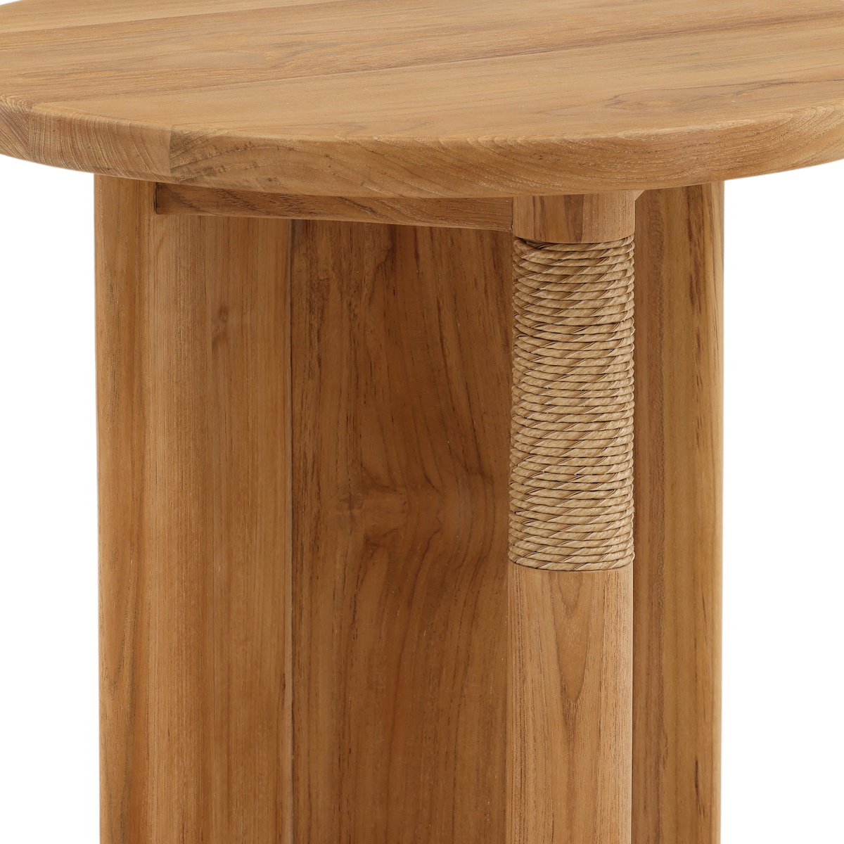 Phaedra Outdoor Side Table Natural, Side & End Table by Dovetail, 19.75" width x 20" height x 19.75" depth View 6