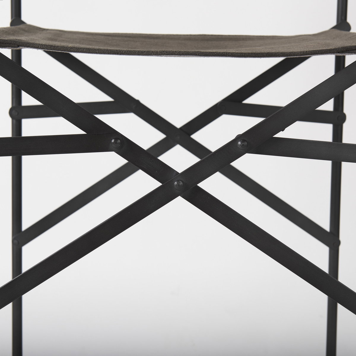 Direttore 19.3L x 19.3W x 40.2H Brown/Gray Suede with Metal Frame Counter Stool, Counter & Bar Stool by Mercana, 19.3" length x 20" width x 40.2" height View 9