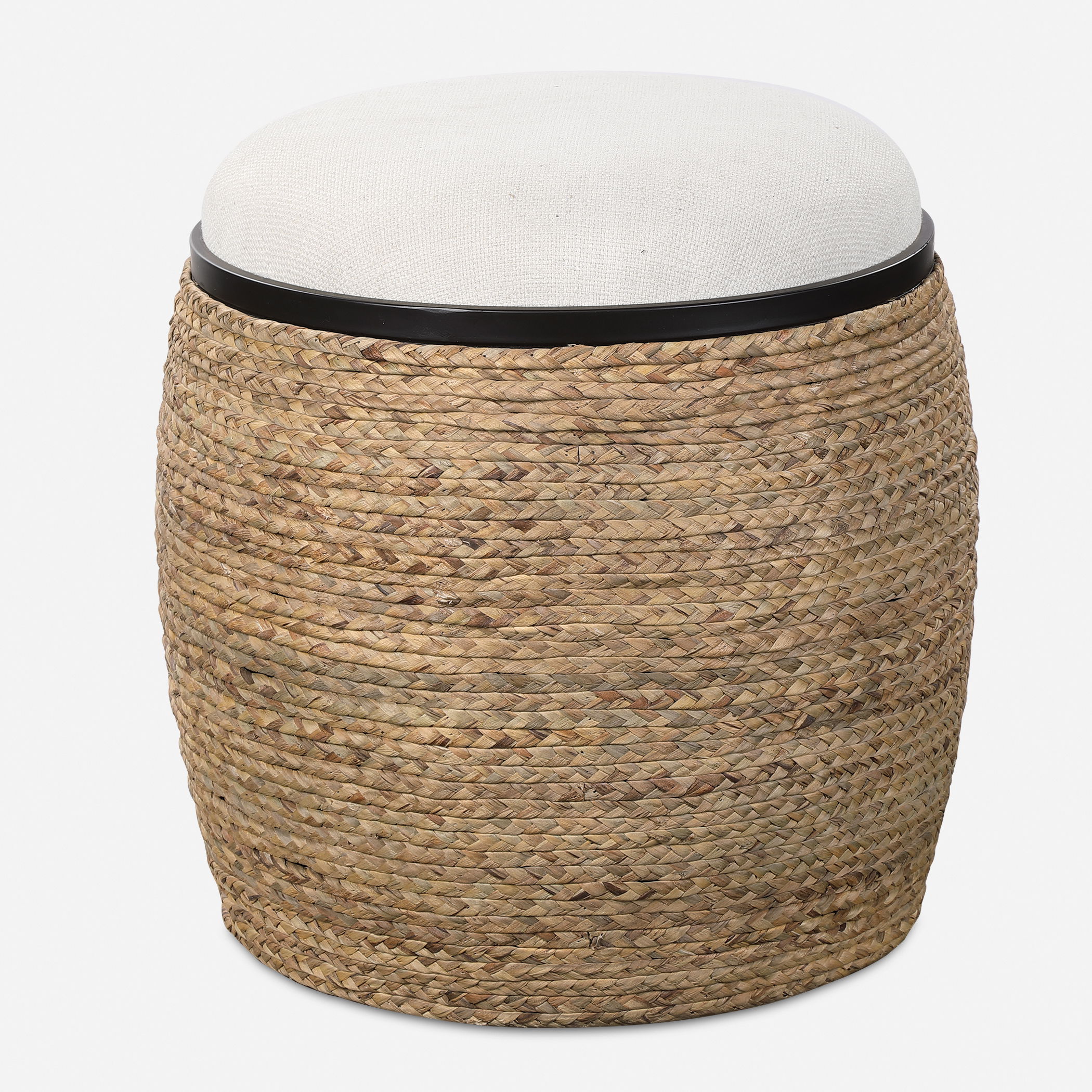 Island Straw Accent Stool large image 