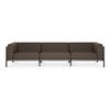 Suri Outdoor 3-seat Sofa, Sofas & Sectional by Moe's Home, 109" width x 26.2" height x 28.7" depth thumbnail 1