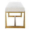 Midas Antique Gold Bench, Dining Chair by Uttermost, 60" width x 19.5" height x 18" depth thumbnail 6