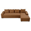 Thomas Right Sectional Rust, Sectional Sofa by Moe's Home, 125" width x 36" height x 41" depth thumbnail 1
