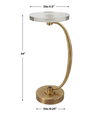 Waveney Brass Drink Table, Side & End Table by Uttermost, 11.5" width x 24" height x 11.5" depth thumbnail 3