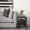 Sobi Matte Black Square Metal Side Table, Side & End Table by Mercana, 17" length x 17" width x 22" height thumbnail 2