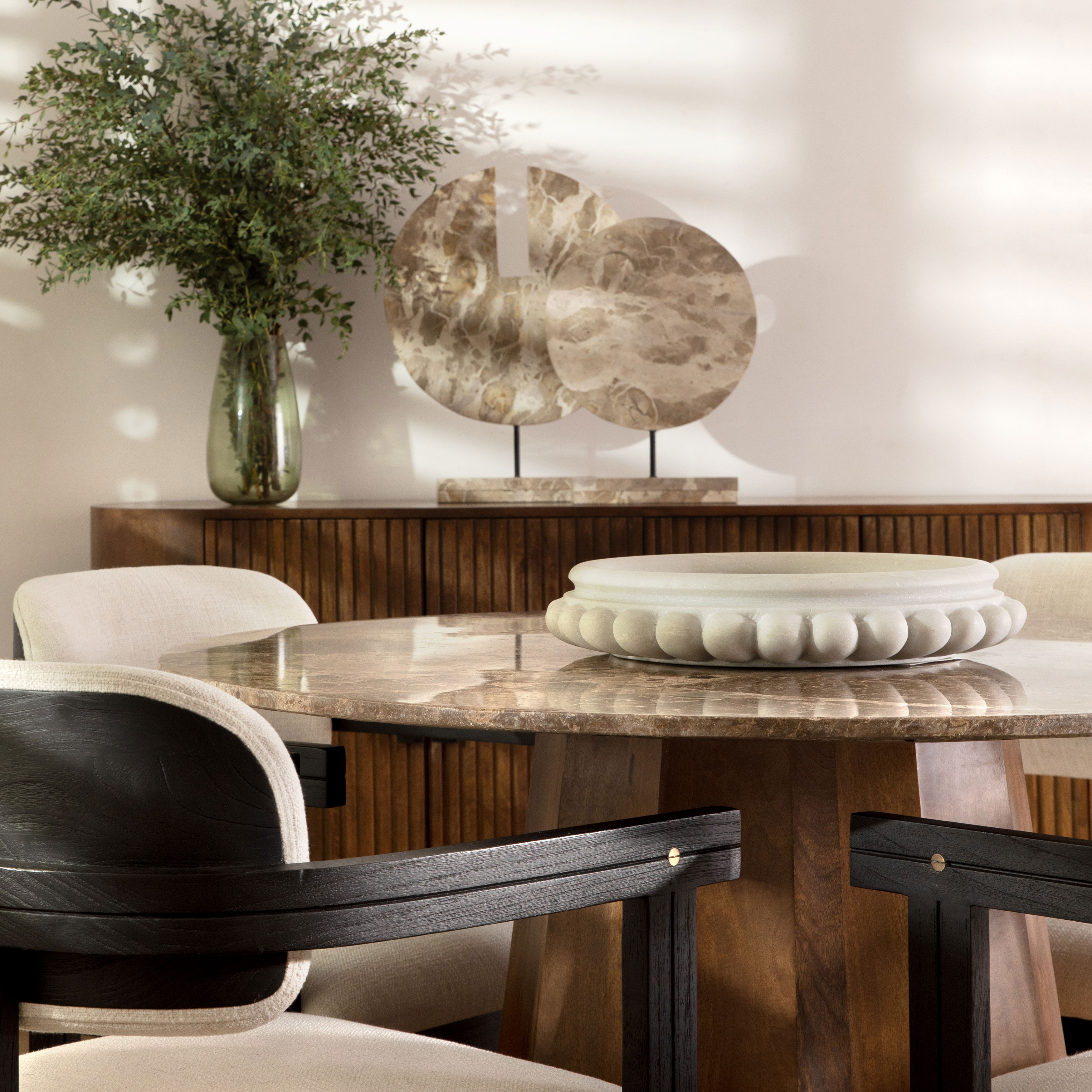 Adelie Bowl White, Decor by Dovetail, 17.5" width x 3" height x 17.5" depth View 3