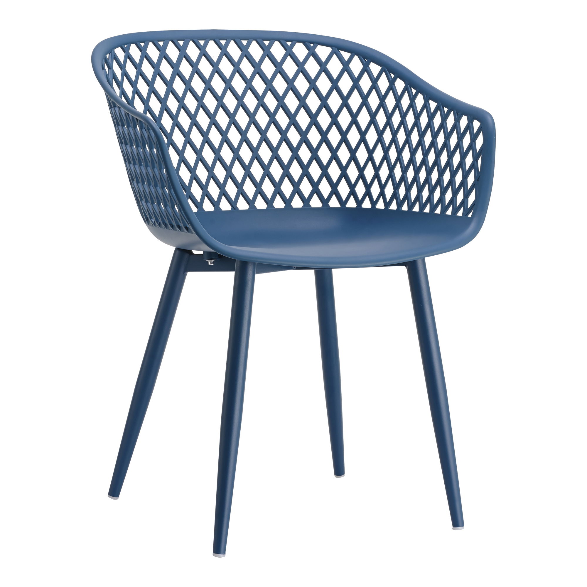 Piazza Outdoor Chair Blue - Set Of Two, by Moe's Home, 1'11.5" width x 2'7.5" height x 1'10.5" depth View 5