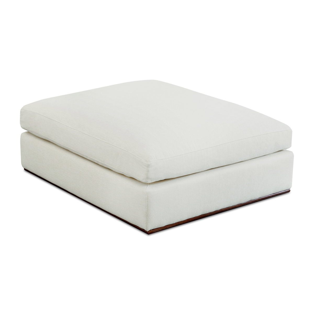 Rue Ottoman Off White, by Moe's Home, 47.6" width x 15.5" height x 40.8" depth View 3