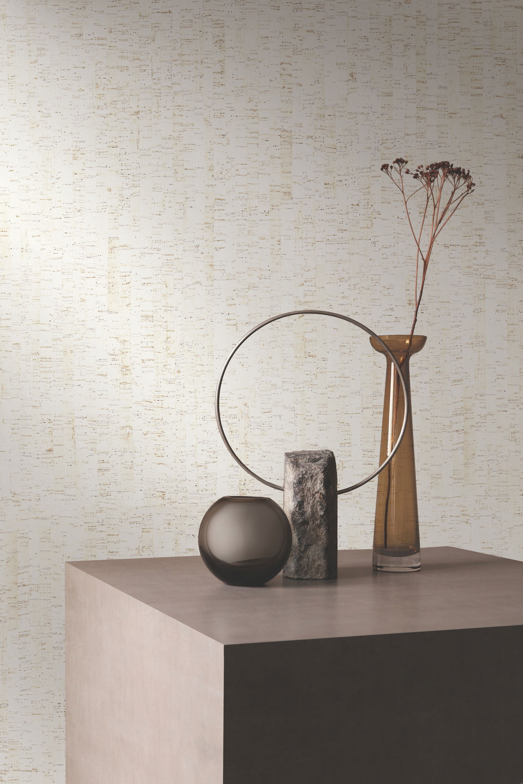 Plain Bamboo White Wallpaper, by York Wall, 27' length x 2'3" width x 0.02" depth View 2