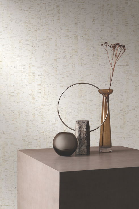 Plain Bamboo White Wallpaper
