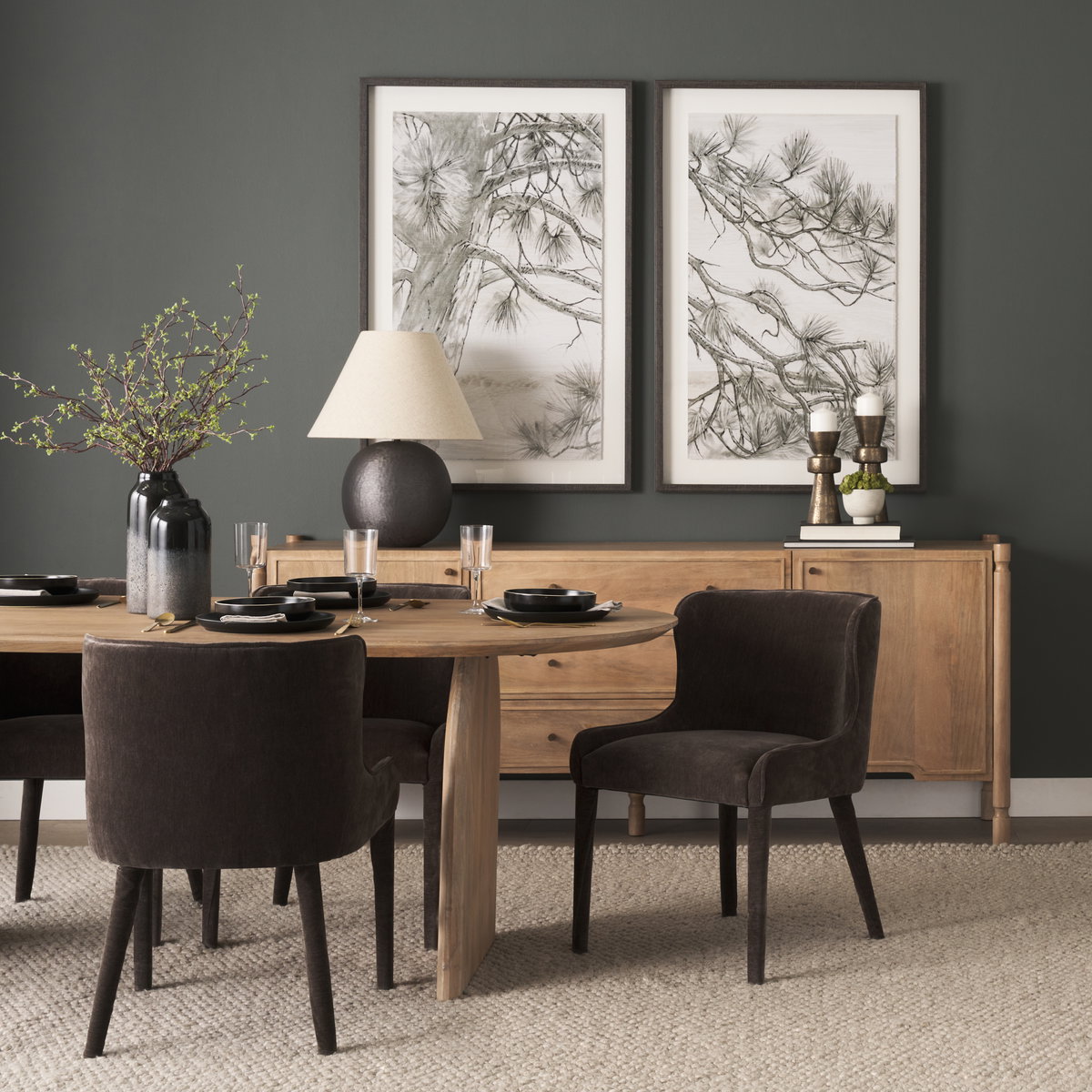 Isla 86.5'L x 39'W Oval Dining Table | Modern | Light Brown Wood | Seats 6, by Mercana, 86.5" length x 39" width x 30" height View 5