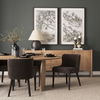 Isla Oval Dining Table with Light Brown Wood Top & Arched Legs, by Mercana, 86.5" length x 39" width x 30" height thumbnail 5