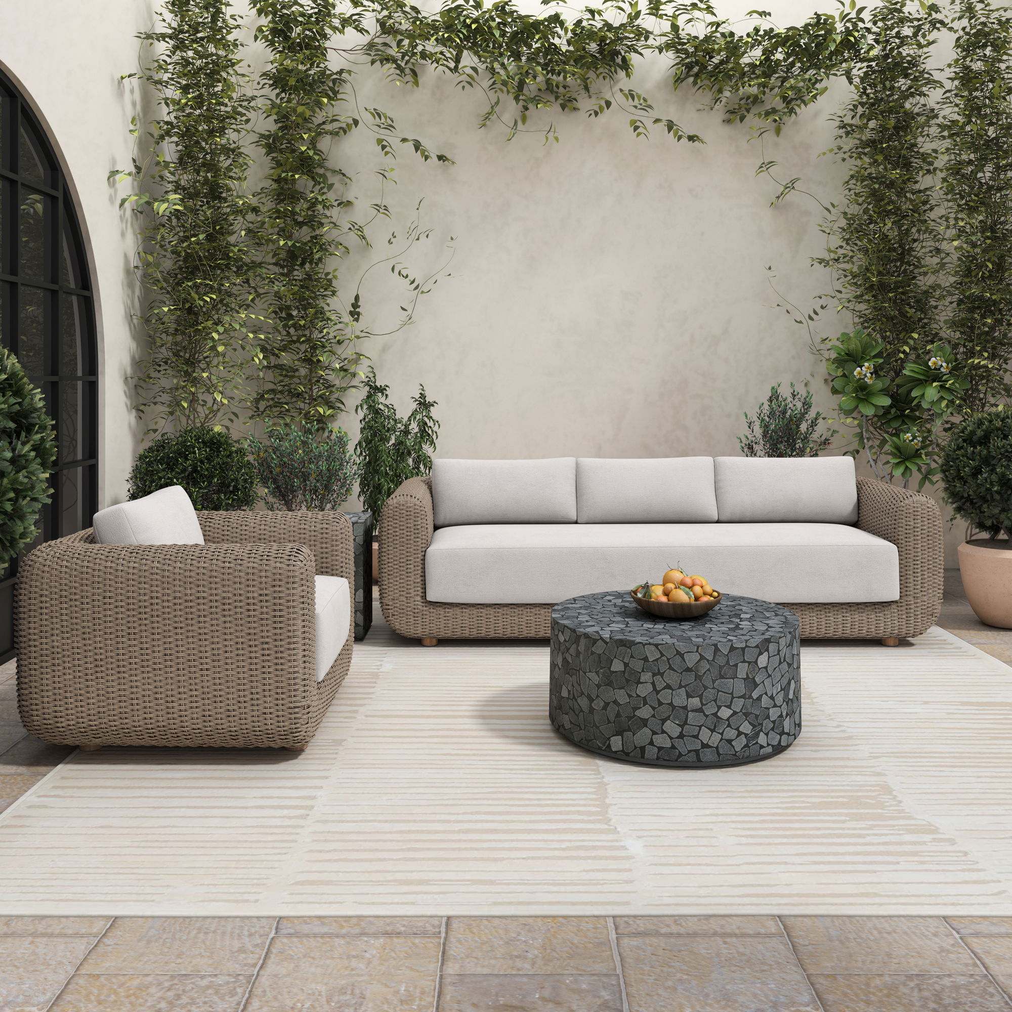 Kiri Outdoor Coffee Table Black large image 