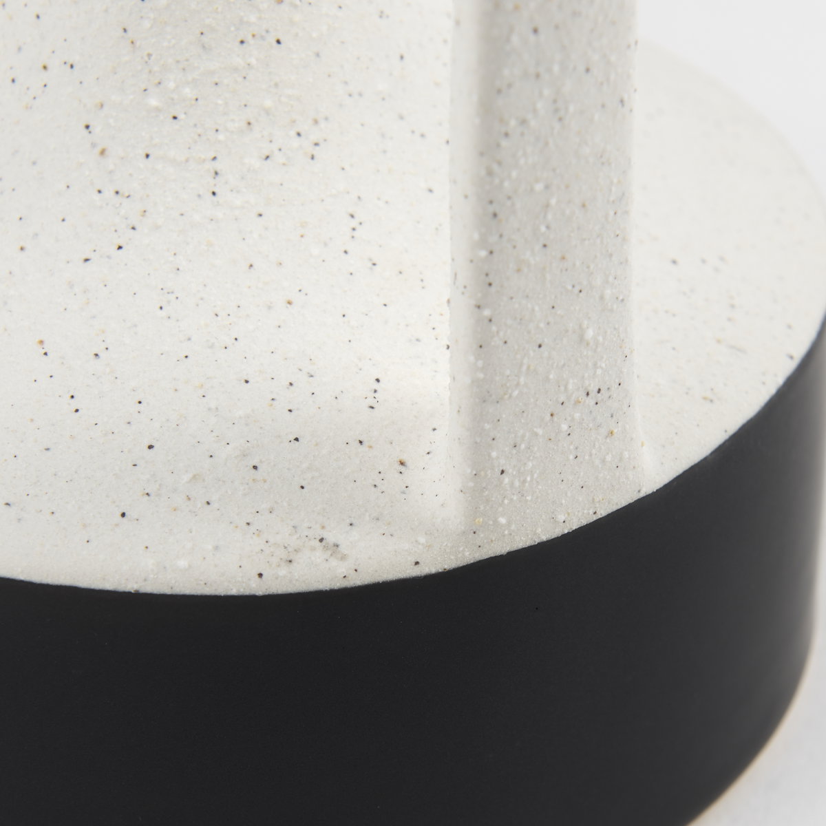 Burton 8.3H Small White and Black Ceramic Jug Vase, Decorative Jar by Mercana, 6.1" length x 6.1" width x 8.27" height View 9