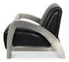 Carlisle Armchair  Leather Onyx Black, by Sarreid, 3'1" length x 2'5" width x 2'6" height thumbnail 9