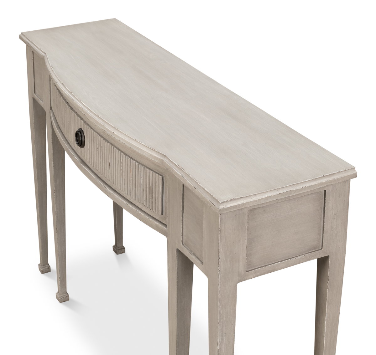 Madora Bungalow Console Table  Grey, by Sarreid, 1'3" length x 4' width x 2'9" height View 8