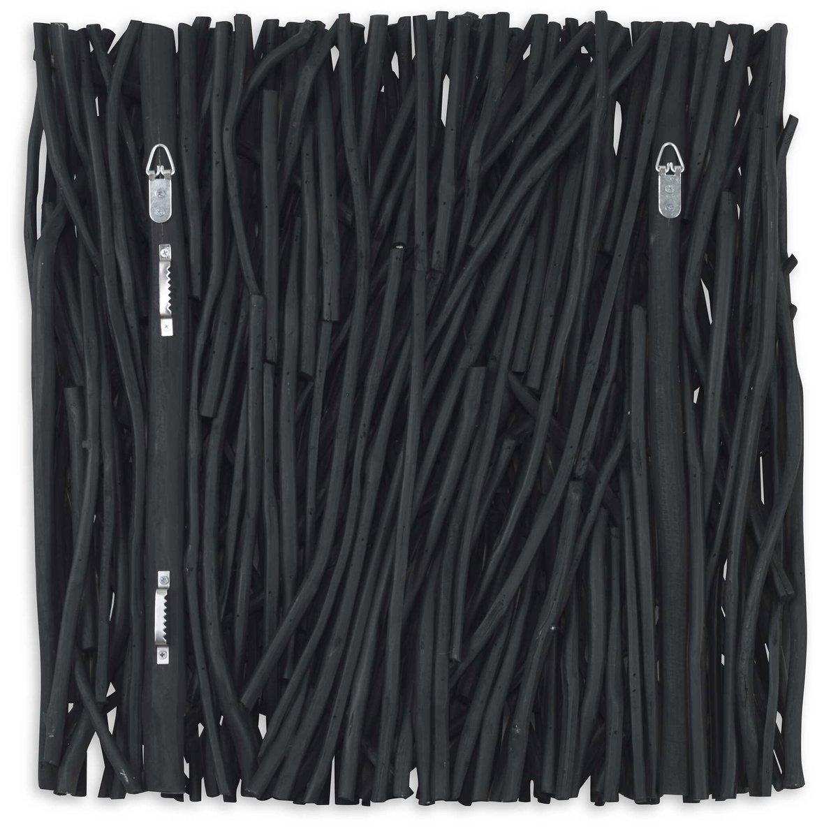 Gathered Teak Square Black Wood Wall Decor, Art by Uttermost, 24" width x 24" height x 3" depth View 8