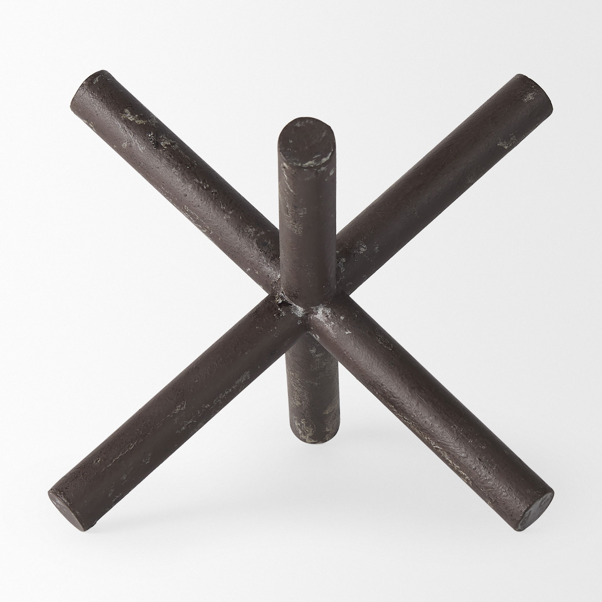 Astericks I (Large) 10L x 10W Brown Metal Decor Object, Decorative Object by Mercana, 10.24" length x 10.24" width x 7.75" height View 3