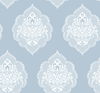 Signet Medallion Damask Blue Wallpaper thumbnail 0