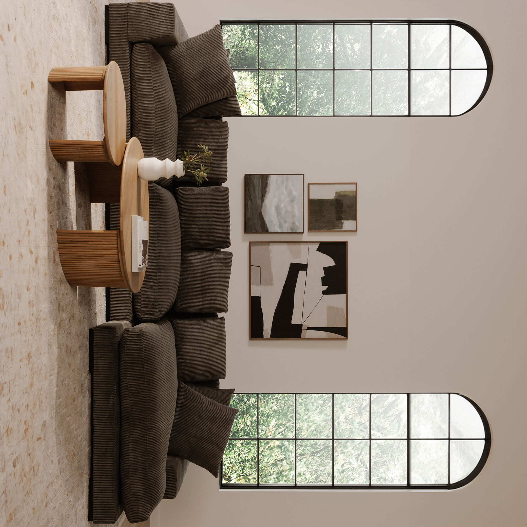 Penny Small Coffee Table Natural, by Moe's Home, 24" width x 13.75" height x 24" depth View 12