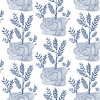 Seedlings Blue Peel & Stick Wallpaper, by York Wall, 20' length x 1'8.5" width x 0.02" depth thumbnail