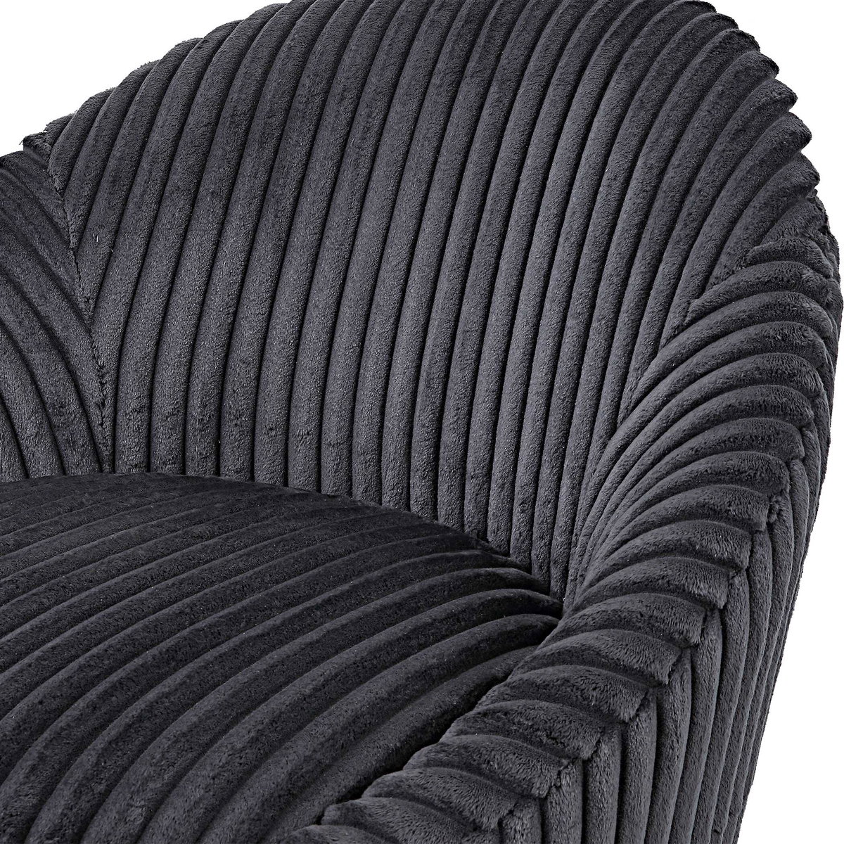 Crue Gray Fabric Swivel Chair, Accent Chair by Uttermost, 29.2" width x 32" height x 31" depth View 9