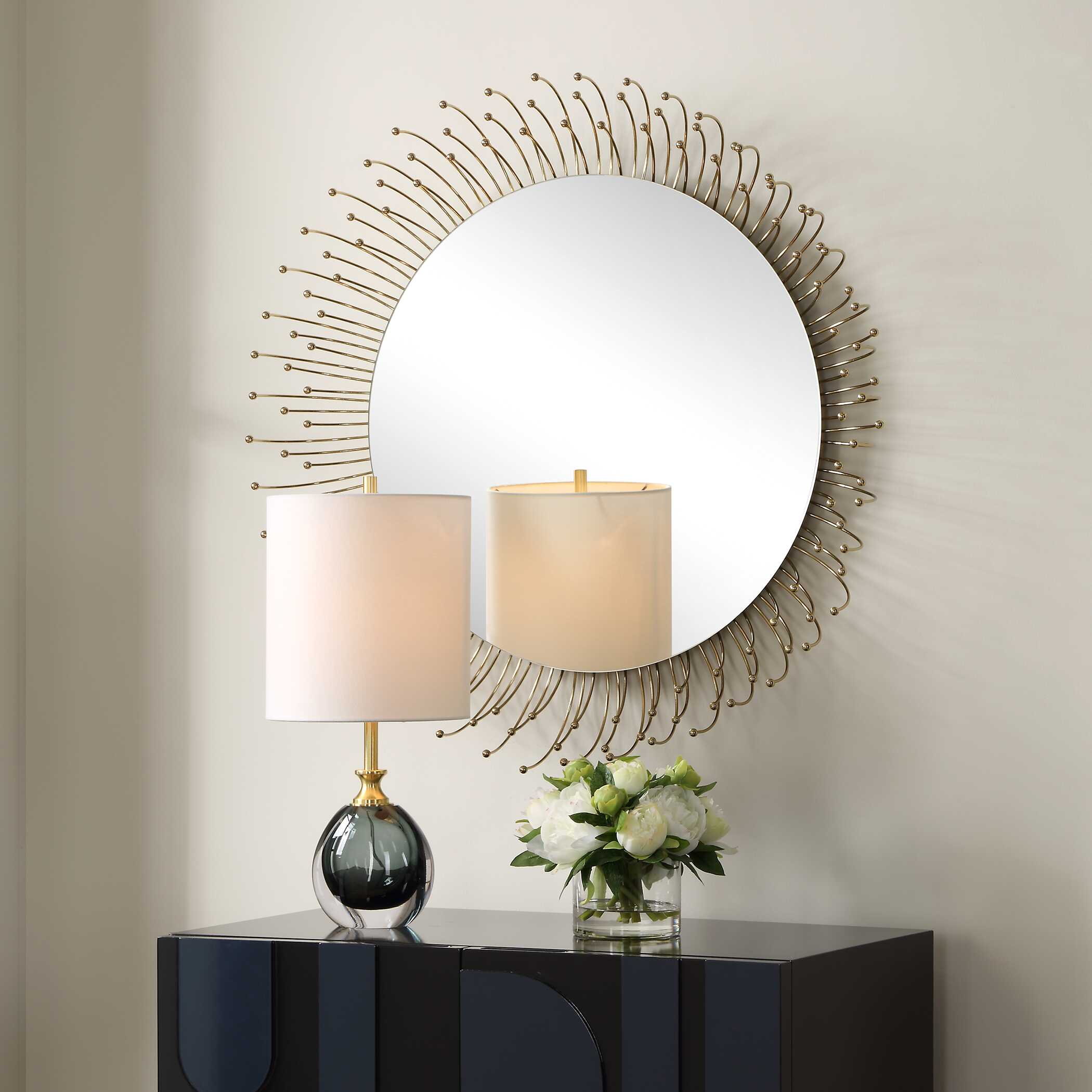 Aga Round Gold Mirror Aga Round Gold Mirror large image