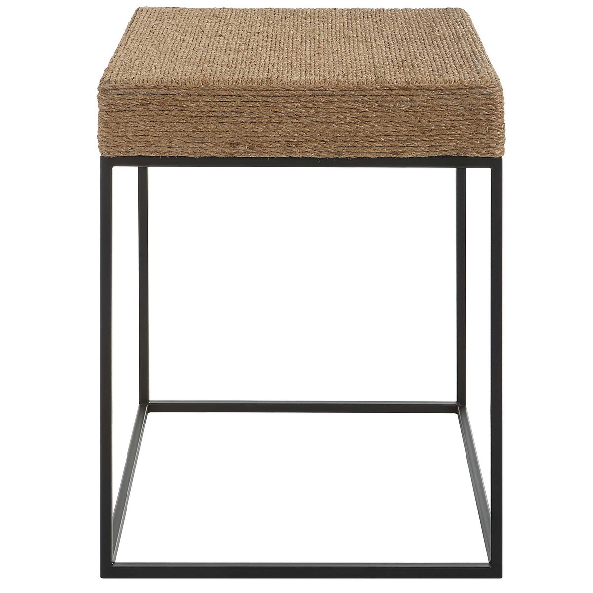 Laramie Rustic Rope Accent Table, Side & End Table by Uttermost, 18" width x 24" height x 18" depth View 5
