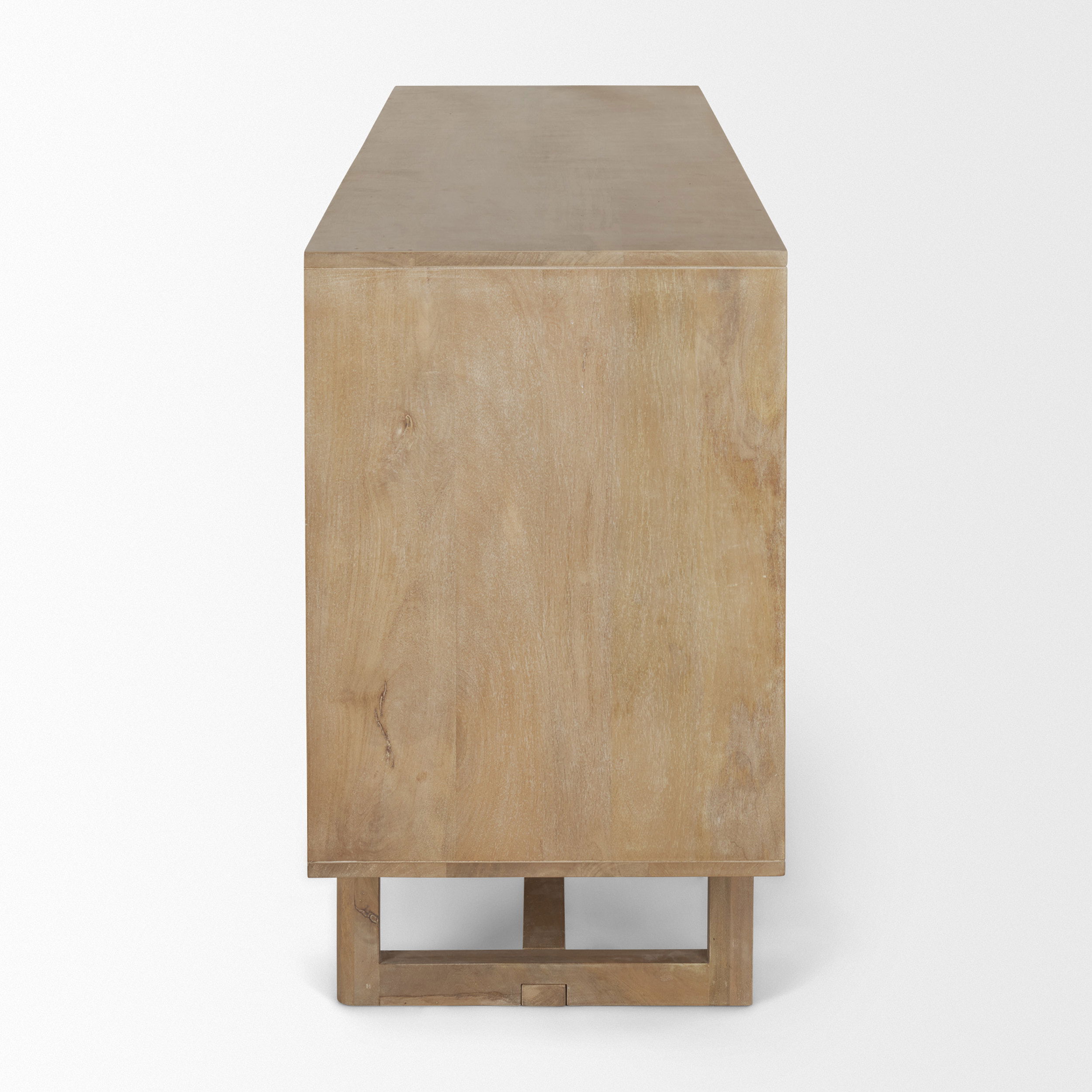 Grier 72' Light Brown Solid Wood with Cane Sideboard, Sideboards & Buffet by Mercana, 72" length x 18.75" width x 31.5" height View 5