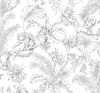 Tropical Sketch Toile Black Wallpaper thumbnail 0