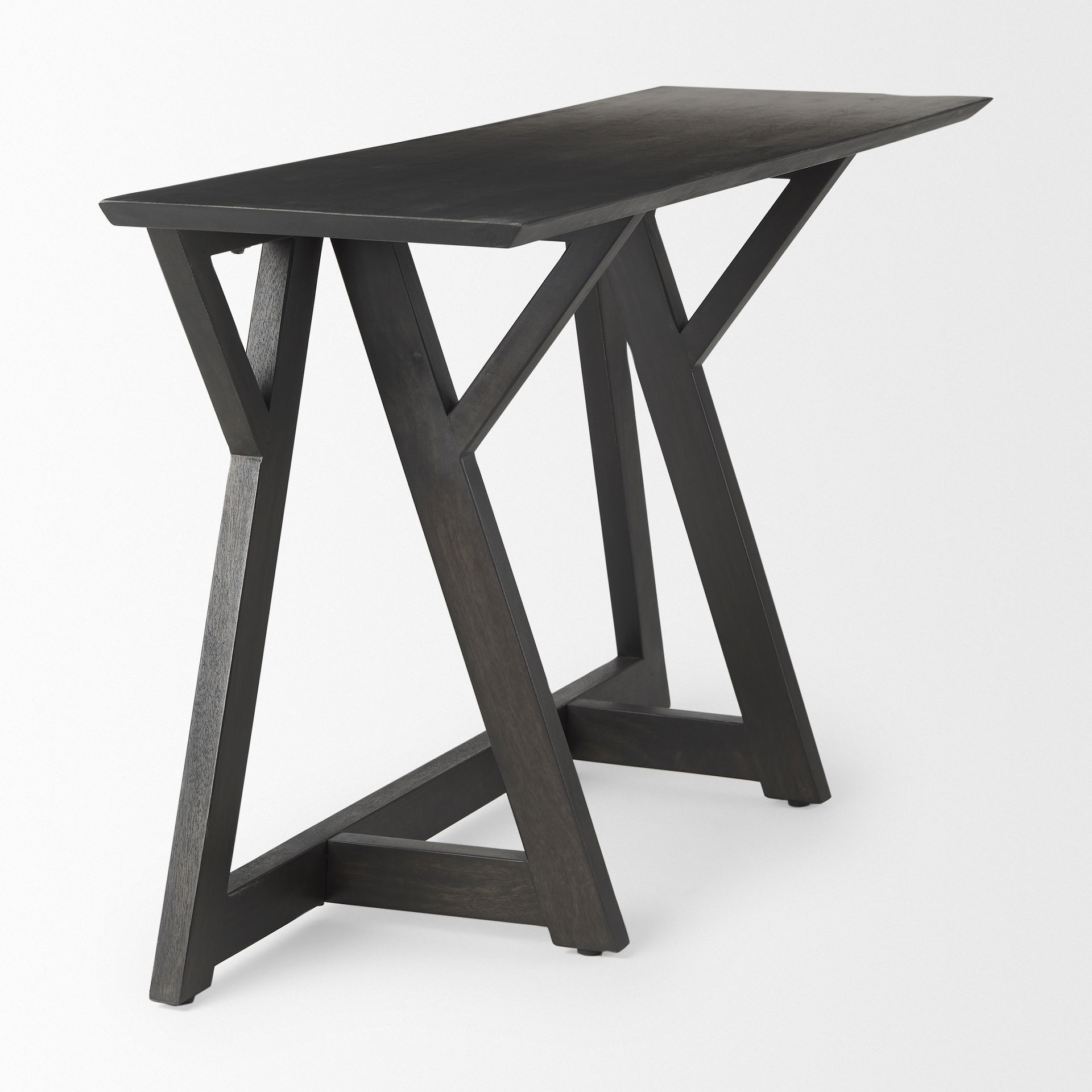Jennings  Dark Brown Wood Console Table large image 