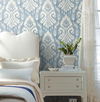 Hawthorne Ikat Blue Wallpaper, by York Wall, 27' length x 2'3" width x 0.02" depth thumbnail 2