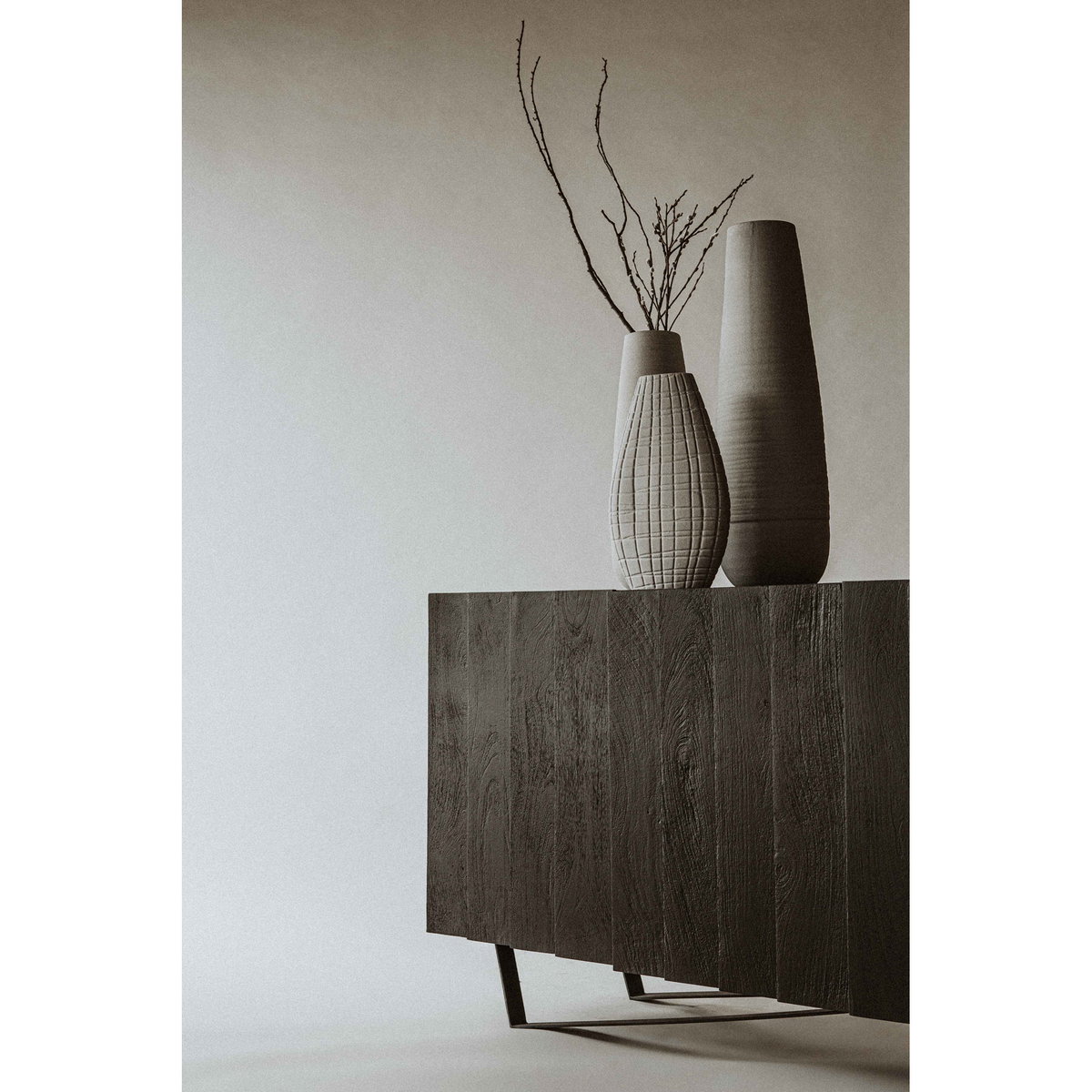 Brolio Sideboard Charcoal, Cabinets & Sideboard by Moe's Home, 71" width x 30" height x 16" depth View 9