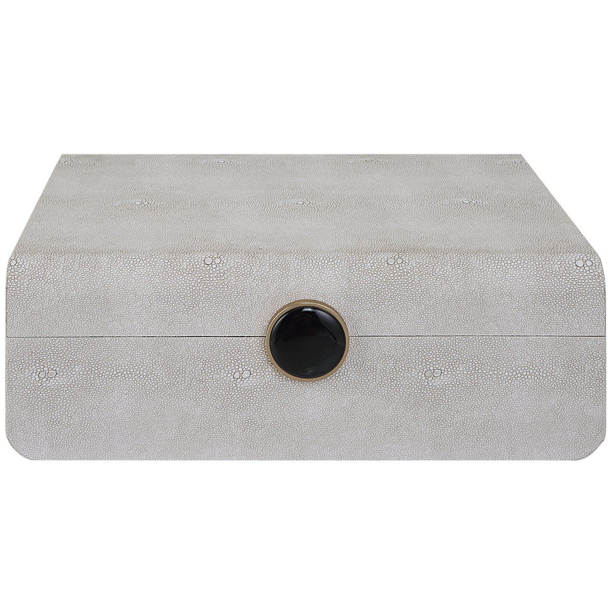 Lalique White Shagreen Box, Boxe by Uttermost, 12.87" width x 4.5" height x 9" depth View 1