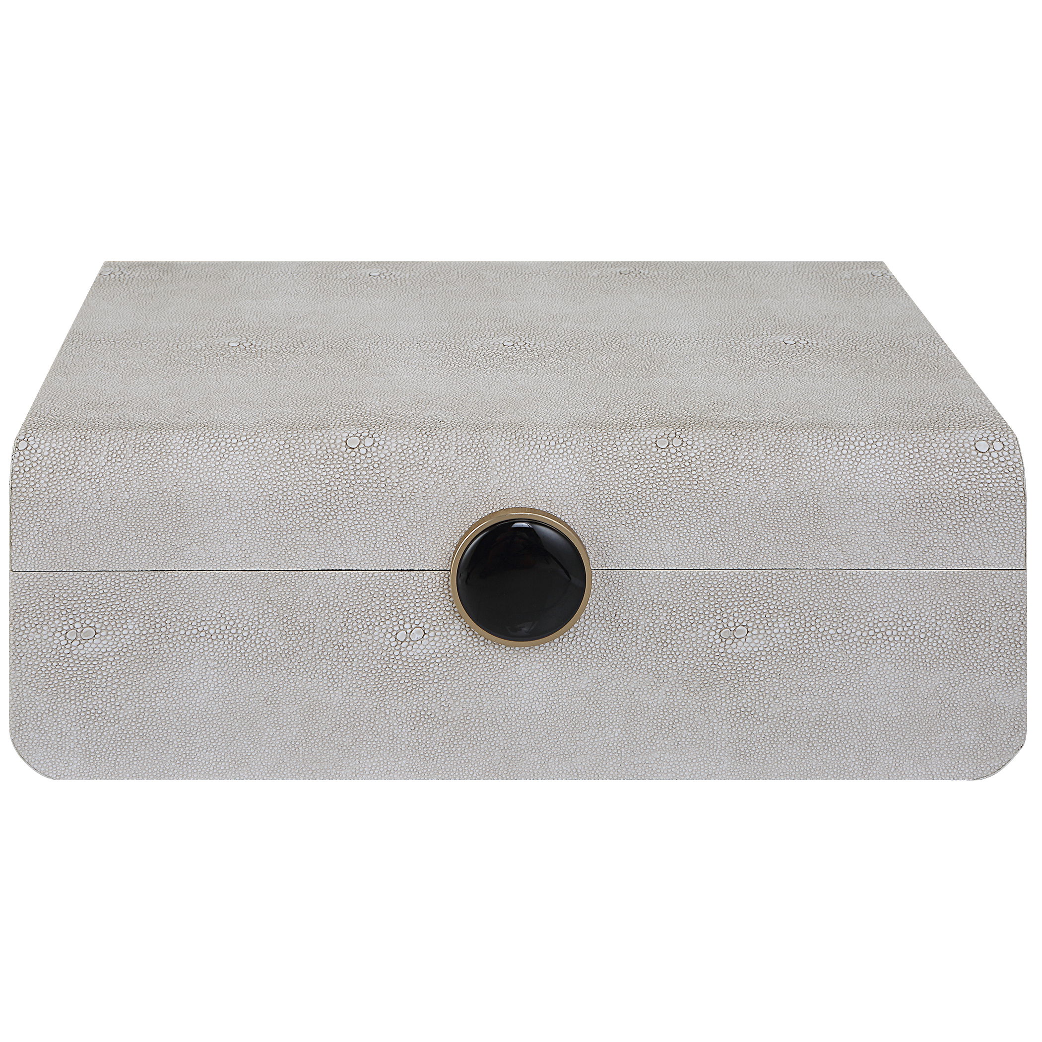 Lalique White Shagreen Box large image 