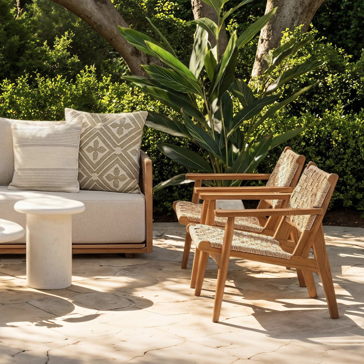 Parley Outdoor Occasional Chair Natural, Accent Chair by Dovetail, 29.13" width x 30.12" height x 29.5" depth View 7