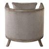 Viaggio Gray Chenille Accent Chair thumbnail 6